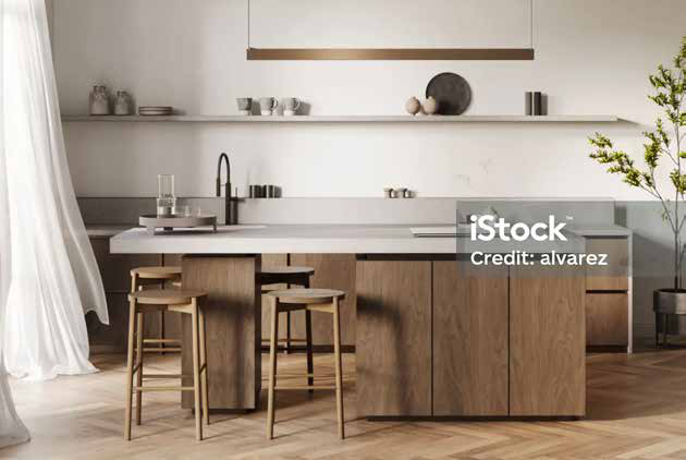Freitragende Holztreppe